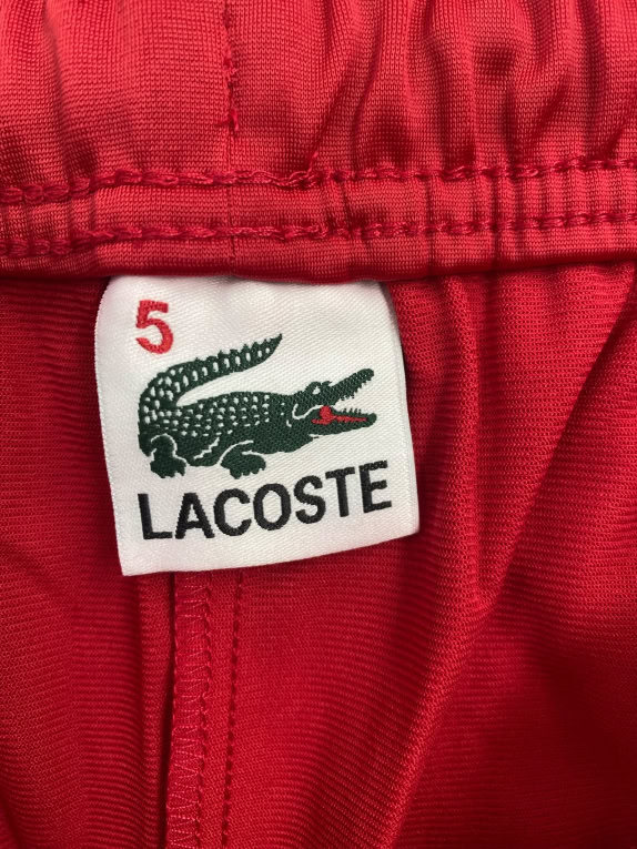 LACOSTE TRACK PANTS WITH LOGO TAPE RED MEN'S L