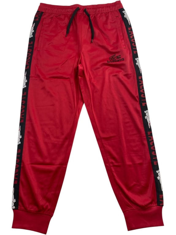 LACOSTE TRACK PANTS WITH LOGO TAPE RED MEN'S L