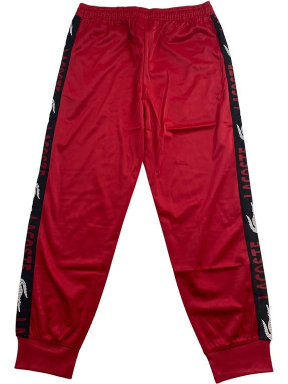 LACOSTE TRACK PANTS WITH LOGO TAPE RED MEN'S L