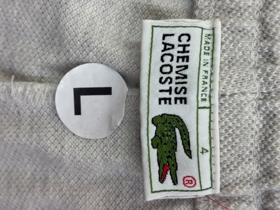 LACOSTE ΠΑΝΤΕΛΟΝΙ ΦΟΡΜΑΣ VINTAGE SPORTSWEAR ΓΚΡΙ ΑΝΤΡΙΚΟ PRE OWNED L