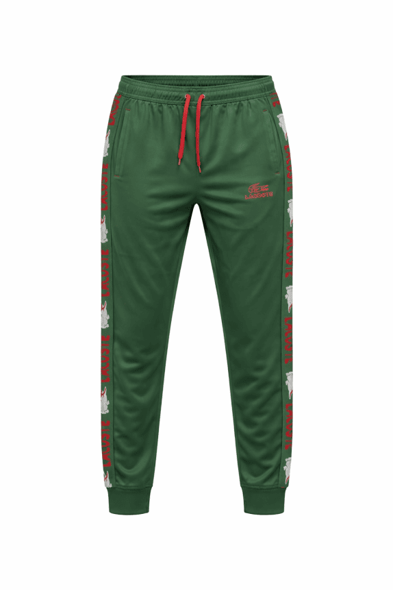 LACOSTE TRACK PANTS WASHED GREEN MEN PRE OWNED M
