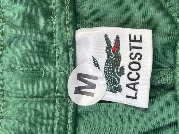 LACOSTE TRACK PANTS WASHED GREEN MEN PRE OWNED M