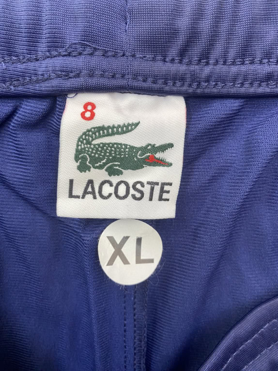 LACOSTE PANTALONI TUTA LOGO NAVY UOMO PRE OWNED XL