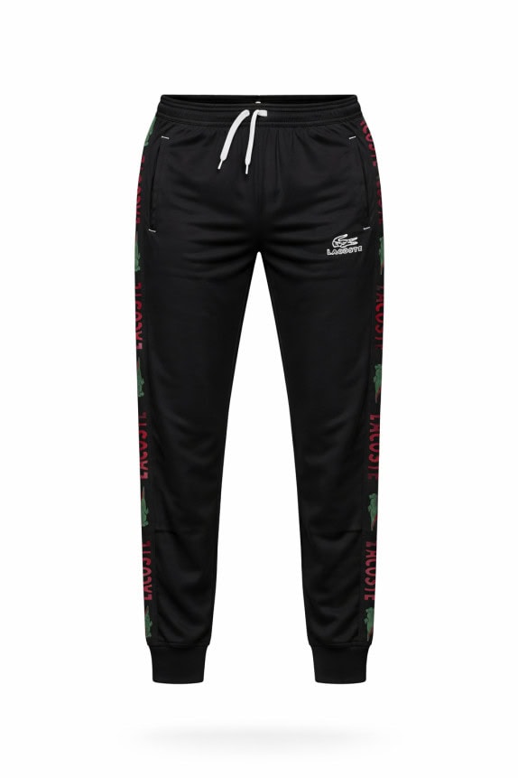 LACOSTE PANTALONI JOGGER SPORTIVO NERO UOMO PRE OWNED XL
