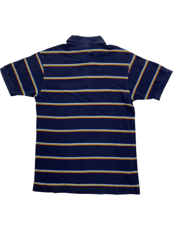 Lacoste Polo a maniche corte a righe navy arcobaleno classic fit da uomo XS