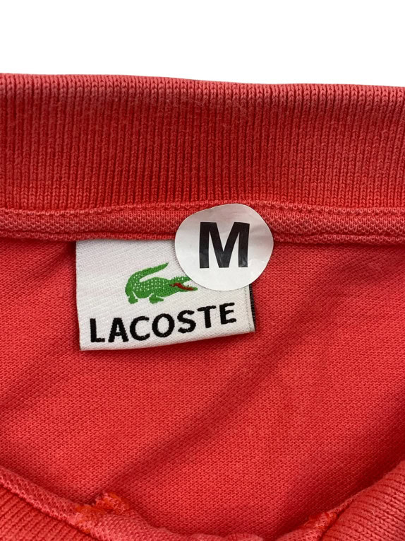 LACOSTE POLO SHIRT CLASSIC RED MENS PRE OWNED M