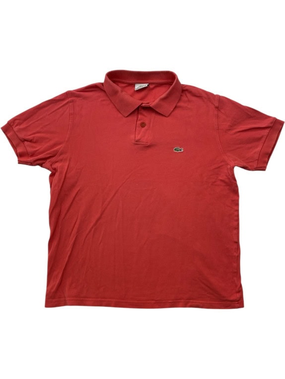 LACOSTE POLO SHIRT CLASSIC RED MENS PRE OWNED M