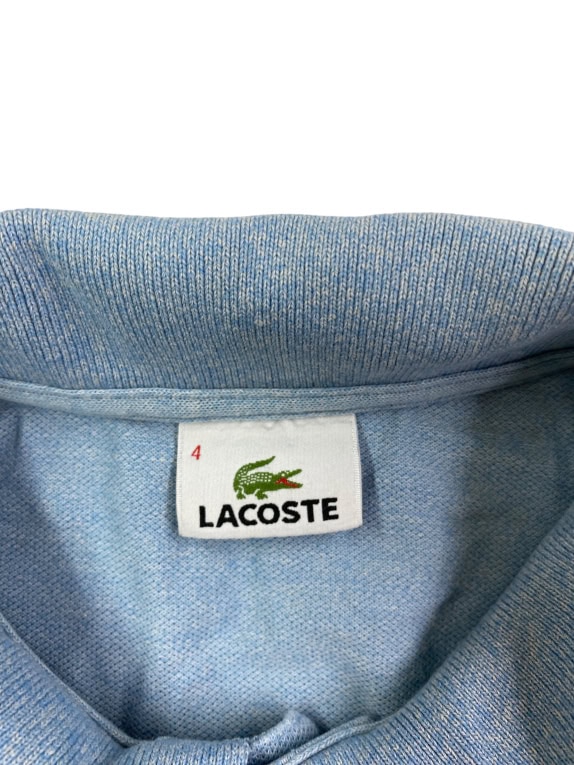 LACOSTE Polo Shirt Classic Crocodile Logo Light Blue Men's M