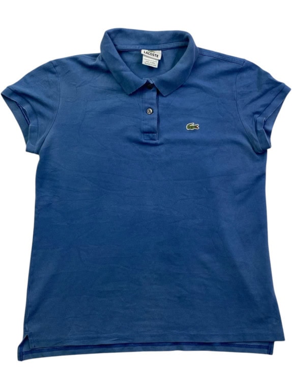 LACOSTE POLO SHIRT CLASSIC BLUE MENS PRE OWNED S