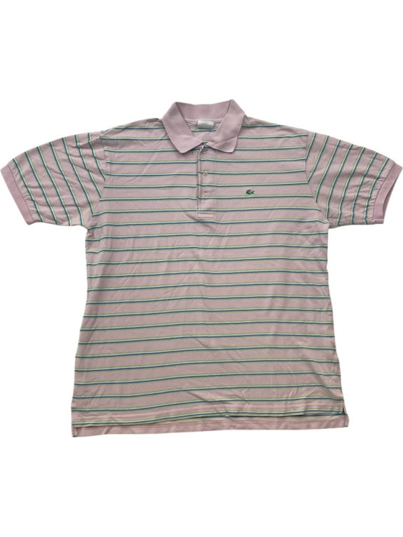 LACOSTE POLO ΜΠΛΟΥΖΑ ΚΛΑΣΙΚΗ ΡΙΓΕ ΡΟΖ ΑΝΤΡΙΚΟ PRE OWNED L