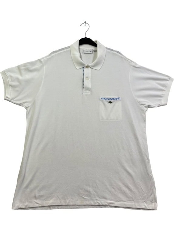 Lacoste White Polo Shirt Classic Fit with Pocket Cotton Size XXL