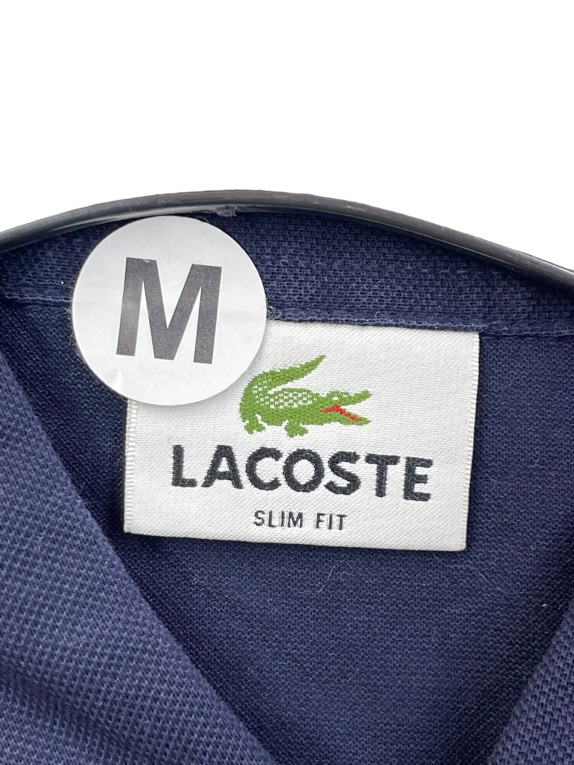 Lacoste Polo Blu Slim Fit in Cotone Taglia M