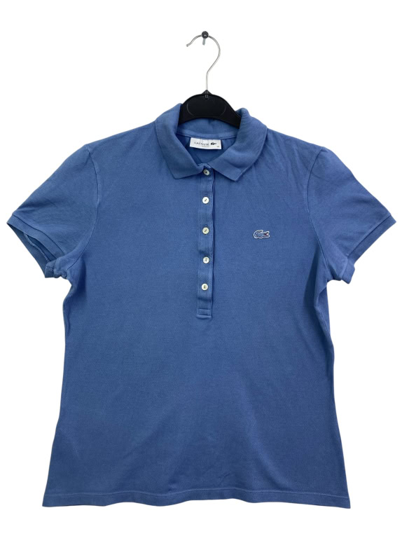 LACOSTE Polo Μπλούζα Slim Fit Logo Γαλάζιο ΓΥΝΑΙΚΕΙΟ S