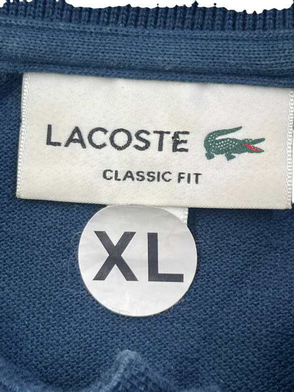 LACOSTE POLO SHIRT CLASSIC FIT NAVY UOMO PRE OWNED XL