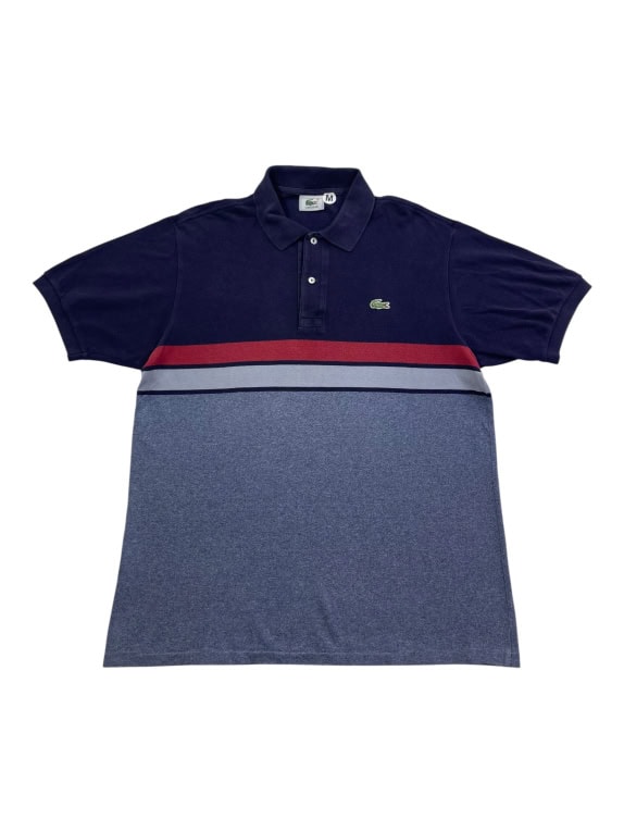 LACOSTE POLO SHIRT LOGO COLORBLOCK ΜΠΛΕ / ΓΚΡΙ UNISEX M