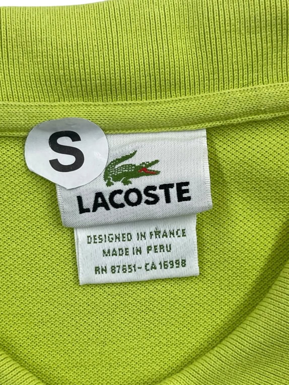 Lacoste Polo Shirt Logo Lime Green Γυναικείο S