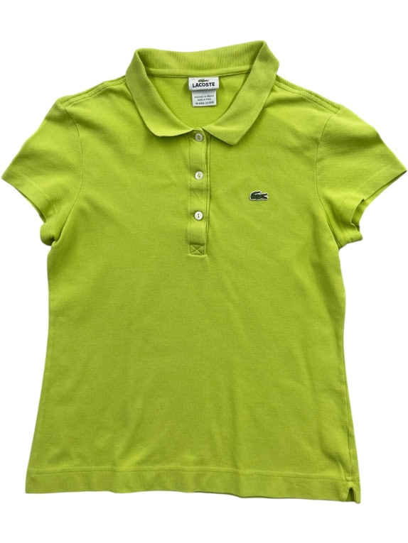 Lacoste Polo Shirt Logo Lime Green Γυναικείο S