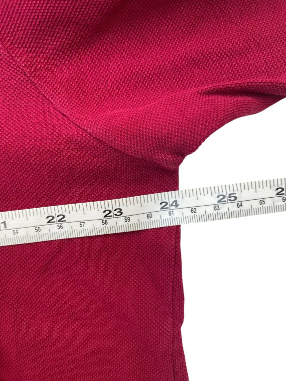 LACOSTE POLO SHIRT MINIMAL BORDEAUX UOMO PRE OWNED XL