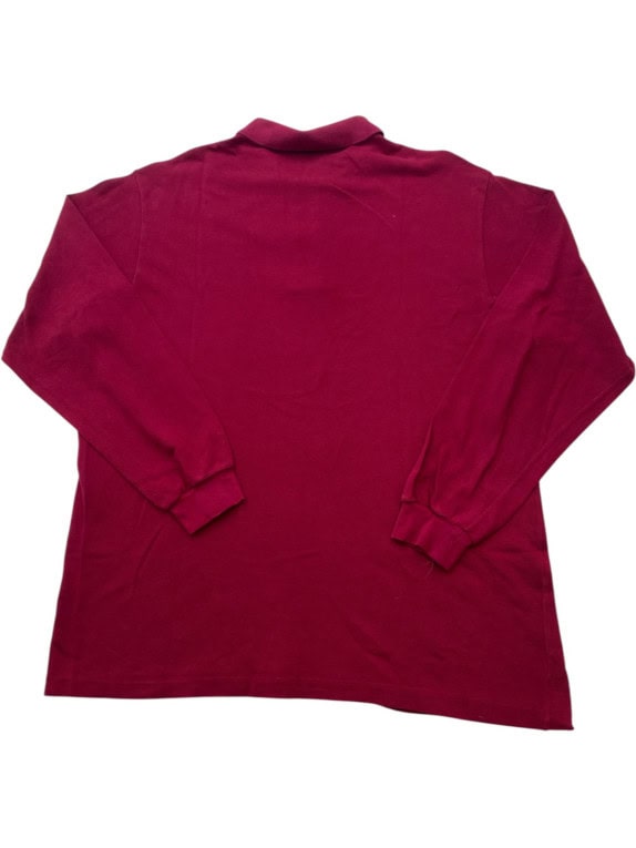 LACOSTE POLO SHIRT MINIMAL BORDEAUX UOMO PRE OWNED XL