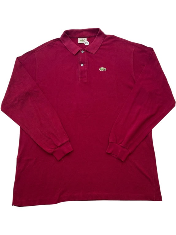 LACOSTE POLO SHIRT MINIMAL BORDEAUX UOMO PRE OWNED XL