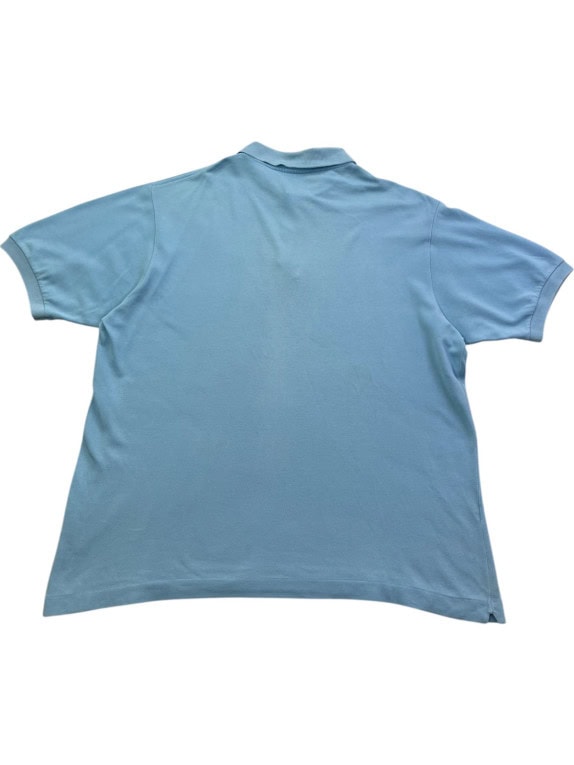 LACOSTE POLO SHIRT MINIMAL BLUE MEN PRE OWNED L