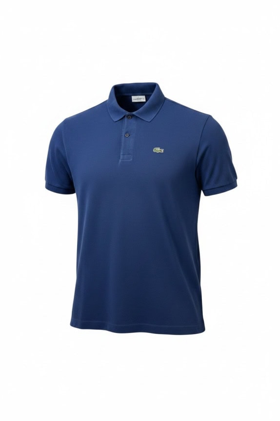 LACOSTE POLO SHIRT MINIMAL NAVY MEN PRE OWNED L