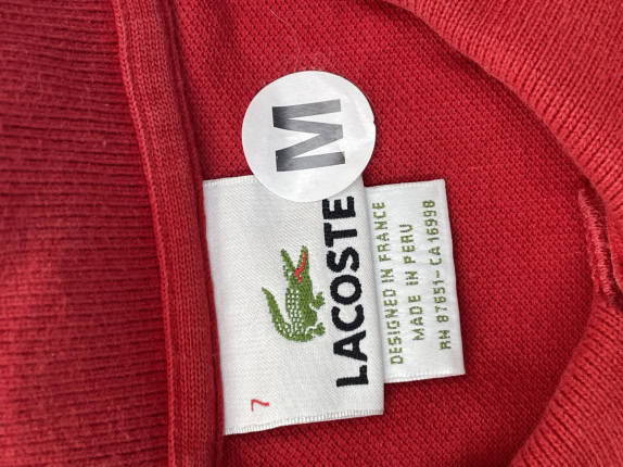 LACOSTE POLO SHIRT MINIMAL RED ΑΝΤΡΙΚΟ PRE OWNED M