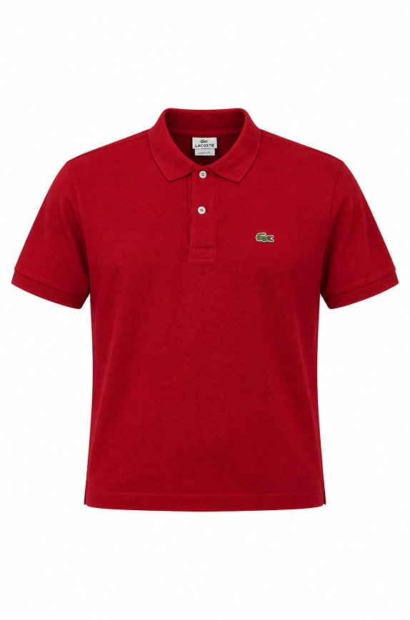 LACOSTE POLO SHIRT MINIMAL ROSSO UOMO PRE OWNED M