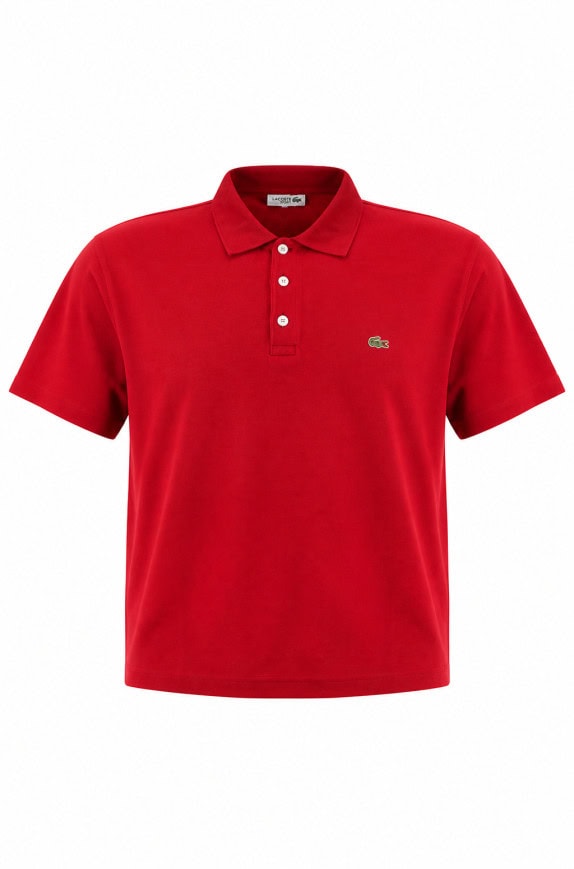 LACOSTE POLO SHIRT MINIMAL RED MENS PRE OWNED L