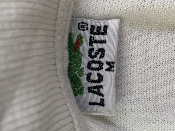LACOSTE POLO SHIRT MINIMAL WHITE MEN PRE OWNED M