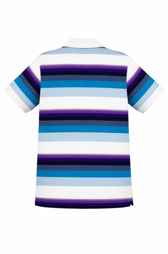 LACOSTE POLO SHIRT RETRO BIANCO AZZURRO UOMO PRE OWNED S