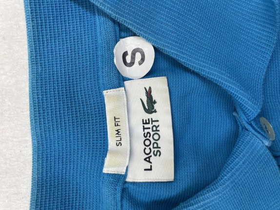 LACOSTE POLO SHIRT SLIM FIT BLU UOMO PRE OWNED S