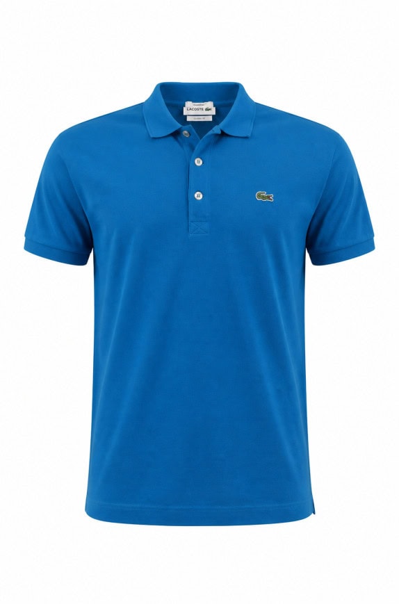 LACOSTE POLO SHIRT SLIM FIT BLU UOMO PRE OWNED S