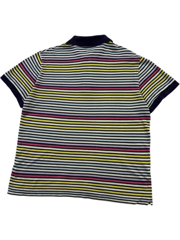 LACOSTE POLO SHIRT RIGATO MULTICOLOR UOMO PRE OWNED M
