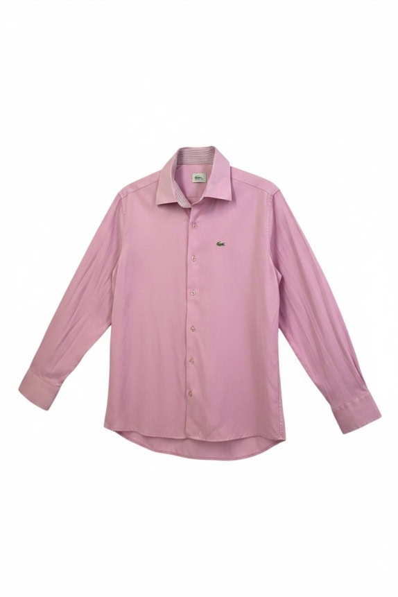 LACOSTE CAMICIA CASUAL LOGO ROSA UOMO L