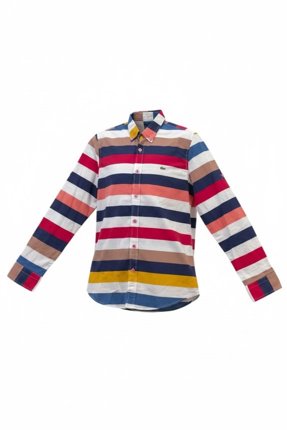 LACOSTE ΠΟΥΚΑΜΙΣΟ ΡΙΓΕ ΠΟΛΥΧΡΩΜΟ UNISEX PRE OWNED M