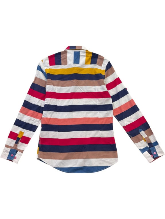 LACOSTE ΠΟΥΚΑΜΙΣΟ ΡΙΓΕ ΠΟΛΥΧΡΩΜΟ UNISEX PRE OWNED M