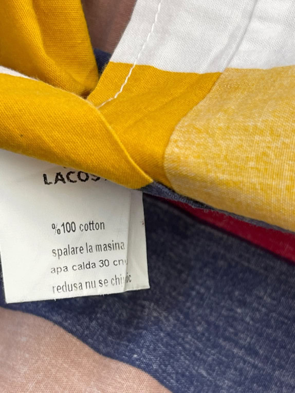 LACOSTE ΠΟΥΚΑΜΙΣΟ ΡΙΓΕ ΠΟΛΥΧΡΩΜΟ UNISEX PRE OWNED M