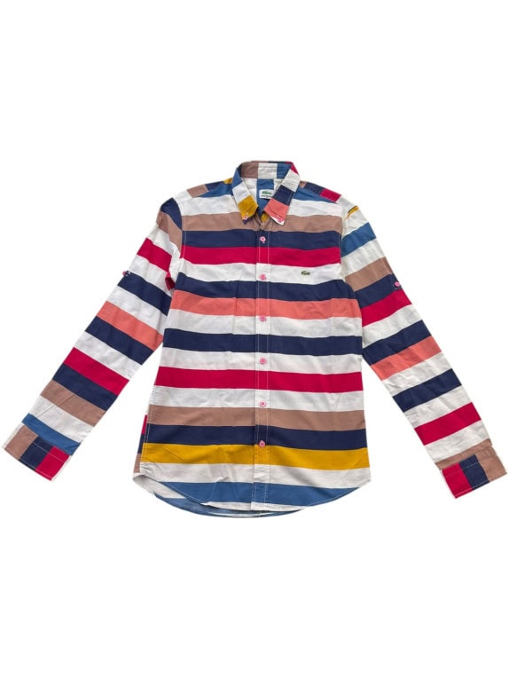 LACOSTE ΠΟΥΚΑΜΙΣΟ ΡΙΓΕ ΠΟΛΥΧΡΩΜΟ UNISEX PRE OWNED M