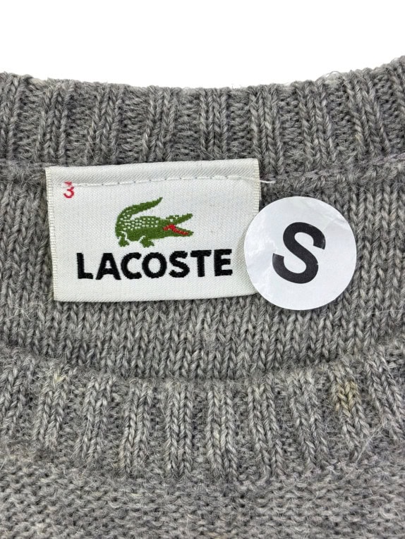LACOSTE ΠΟΥΛΟΒΕΡ MINIMAL ΓΚΡΙ ΑΝΤΡΙΚΟ PRE OWNED S