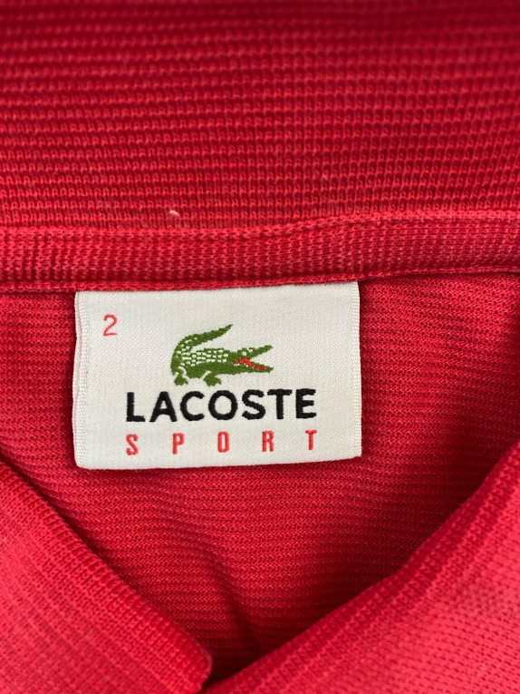 Lacoste Sport Polo Shirt with Crocodile Logo Red Men S