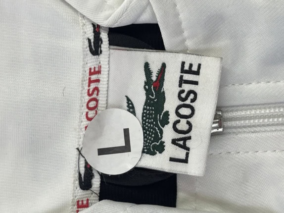 LACOSTE TRACK JACKET ATHLETIC ΜΑΥΡΟ ΑΣΠΡΟ ΑΝΤΡΙΚΟ PRE OWNED L