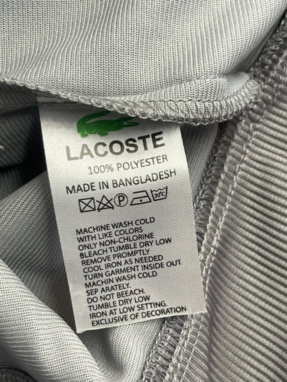 Lacoste Track Jacket Big Logo Black Grey Unisex L