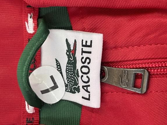 LACOSTE TRACK JACKET LOGO RED GREEN ΑΝΤΡΙΚΟ PRE OWNED L
