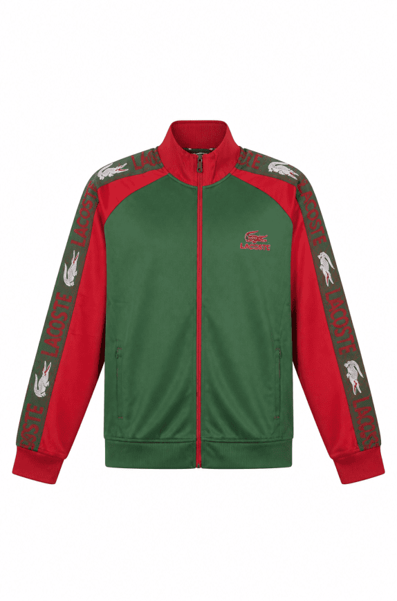 LACOSTE TRACK JACKET LOGO RED GREEN ΑΝΤΡΙΚΟ PRE OWNED L