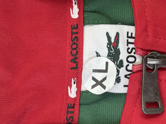 LACOSTE TRACK JACKET RETRO VERDE ROSSO UOMO PRE OWNED XL