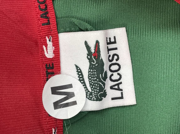 LACOSTE TRACK JACKET RETRO VERDE ROSSO UOMO PRE OWNED M