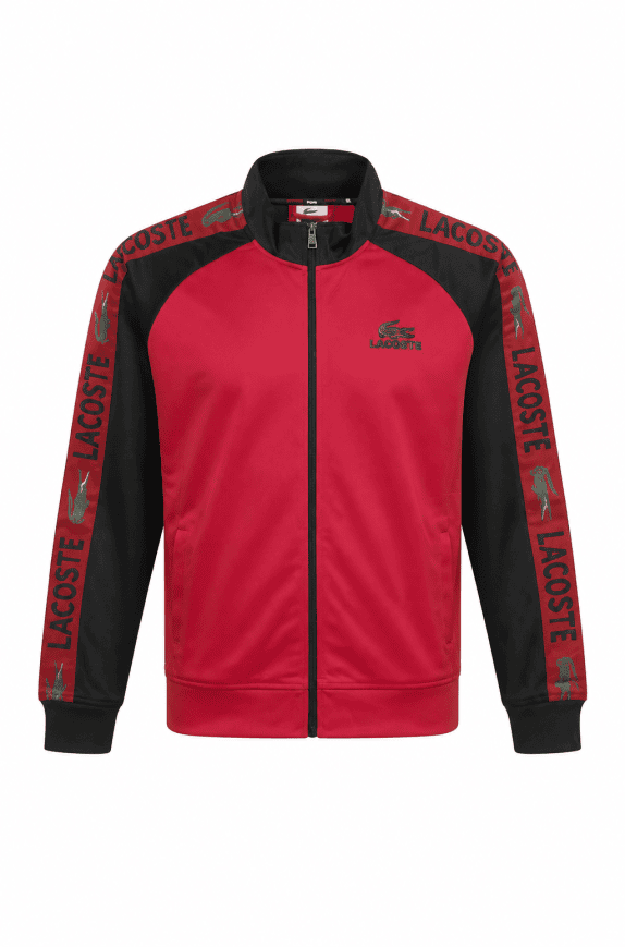 LACOSTE TRACK JACKET SPORTSWEAR ROSSO UOMO PRE OWNED XXL