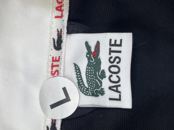 LACOSTE TRACK JACKET SPORTY BLACK WHITE ΑΝΤΡΙΚΟ PRE OWNED L