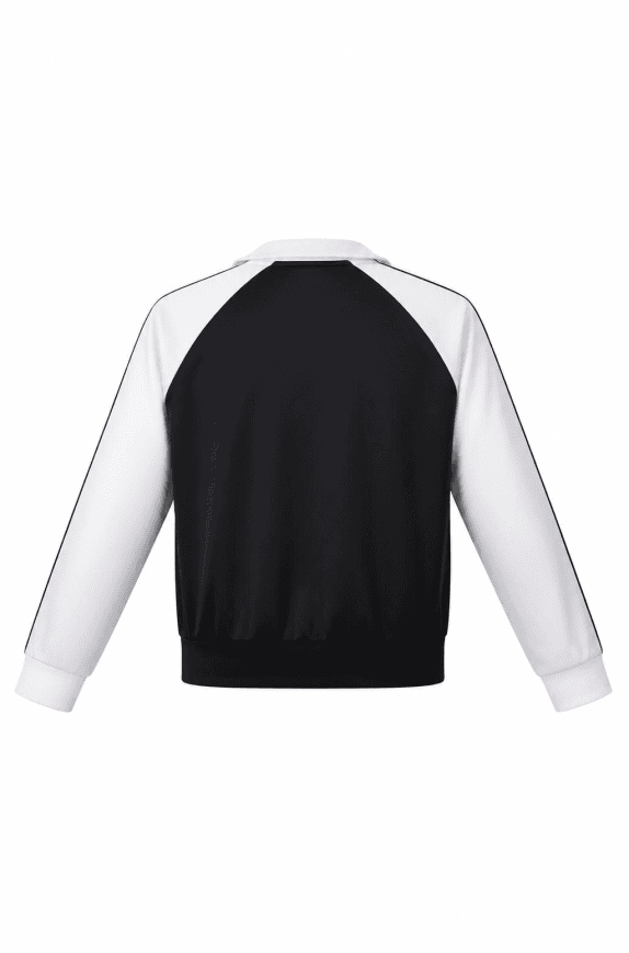 LACOSTE TRACK JACKET SPORTY NERO BIANCO UOMO PRE OWNED L